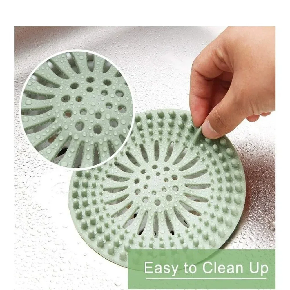 Gotega Colorful Silicone Hair Catchers For Drains 4-Pack  Easy To Clean -NEW